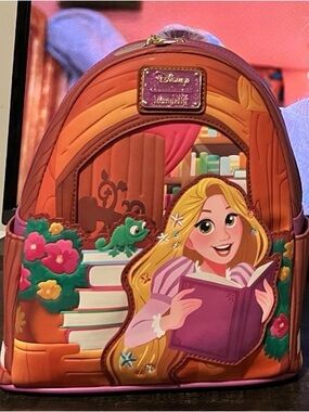 Loungefly Disney Tangled Rapunzel & Pascal Mini Backpack NWT